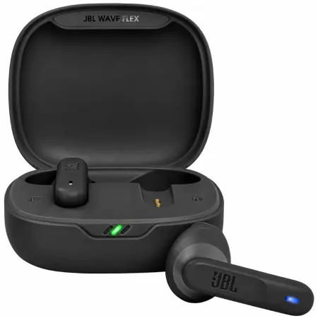 Wireless Hands Free JBL Wave Flex Earbuds with VoiceAware, up to 32 Hours Playtime, BT v5.2, IP54 Black