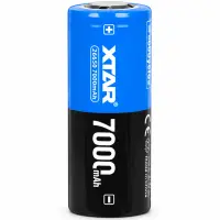 Rechargable Ιndustrial Τype Βattery Xtar 26650 Li-ion 3.6V 7000mAh with Protection Circuit
