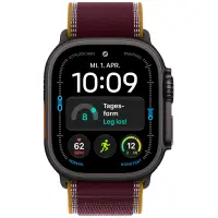 Apple Watch Ultra 4 (2026) 5G 49mm GPS eSIM NFC IP6X  Black Titanium Case with Burgundy Trail Loop