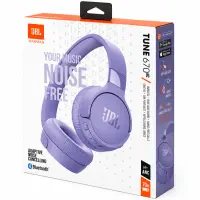 Bluetooth Stereo Headphones JBL Tune 670NC Pure Bass Sound with ANC up to 70h Playtime and Quick Purple