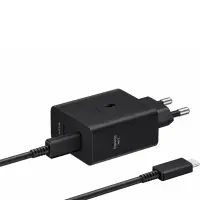 Samsung Super Fast Charger 2.0 T5020XBE 50W 2xUSB-C and USB-C to USB-C Cable Black