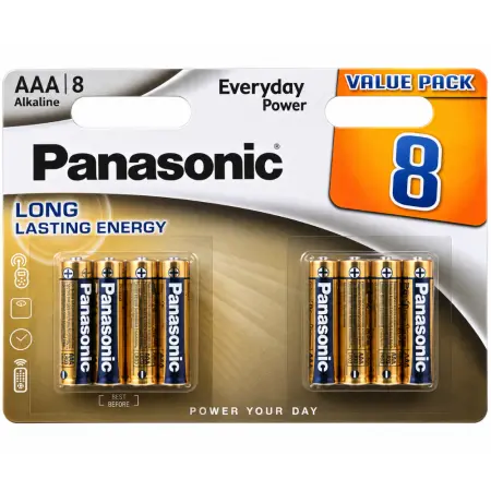 Battery Alkaline Panasonic Everyday Power LR03EPS/6BP size AAA 1.5V Pcs, 8