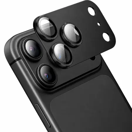 Camera Frame Cover Hoco V16 Armor Metal Lens Glass for Apple iPhone 18 Pro Max Black