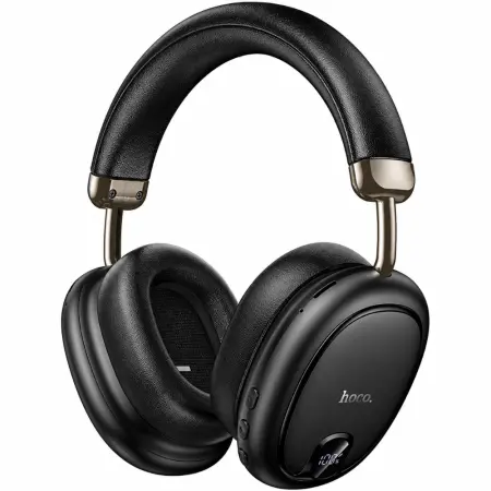 Wireless Hands Free Hoco W76 Brocade HiFi Audio ANC v6.0 800mAh 90h Talk Time AUX USB-C LED Battery Indicator Black