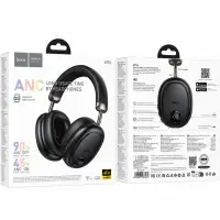 Wireless Hands Free Hoco W76 Brocade HiFi Audio ANC v6.0 800mAh 90h Talk Time AUX USB-C LED Battery Indicator Black
