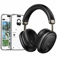 Wireless Hands Free Hoco W76 Brocade HiFi Audio ANC v6.0 800mAh 90h Talk Time AUX USB-C LED Battery Indicator Black