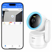 Hoco Wi-Fi  D11 Indoor PTZ 2MP 1920 × 1080p Dual-Pan-Tilt Camera IR-CUT for Day and Night Mode Monitoring TF Card up to 128Gb