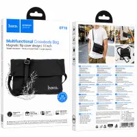 Hoco GT10 Multi-Purpose Bag for up to 10" Devices Water Resistant with Magnetic Flip Cover Black