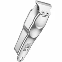 Rechargeable Hair Clipper Hoco. DAR63 800mAh Stainless Steel Blades with 3 Combs and LCD Digital Display Silver